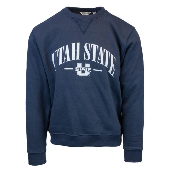 Navy Utah State Fleece Crew Sweatshirt